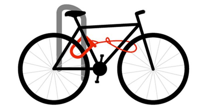 Forma correta de prender a bicicleta Forma correta de prender a bicicleta
